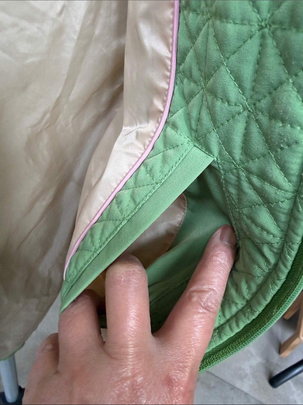 Gallery Light Green Quilted Zip-Front Women's Jacket - size S - Picture 10 of 13